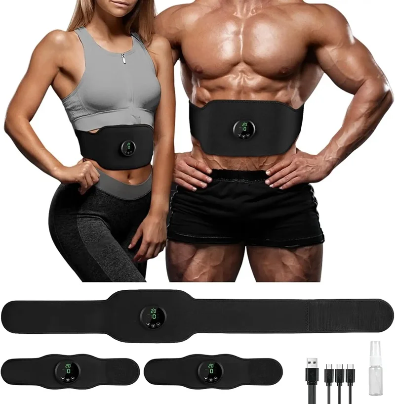 Electro Muscle Stimulation Abdominal Fitness Body Training Stimulator Waist Belt Shake Machine Abdominal Fitness Belt