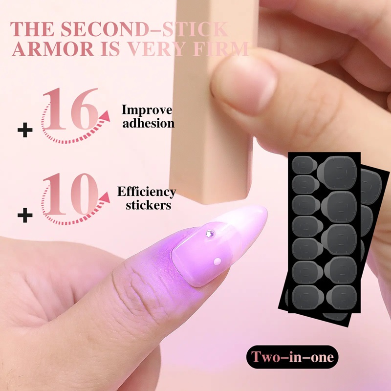 Transparent Jelly Double-Side Tape Label Sticker Waterproof Diy Glue Tape Nail Adhesive Tabs Nail Glue for Press on Nails

