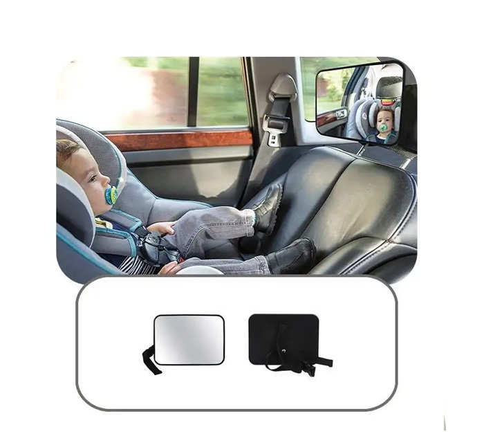 Adjustable Infant Car Seat Mirror Wide Crystal Clear View Rear Facing Baby Car Mirror