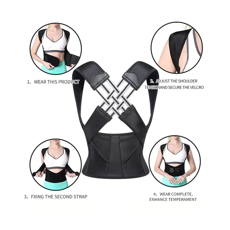 New Design Adjustable Breathable Neoprene Upper Back Support Posture Corrector