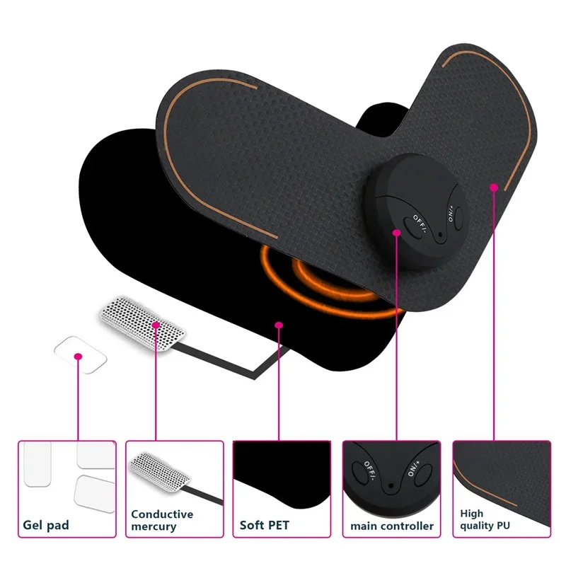 Portable Ems Mini Electric Neck Back Massager Cervical Massage Patch Stimulator