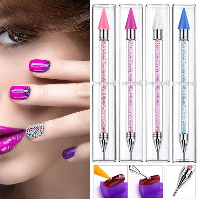 Dual Wax Pen Nail Dotting Brush Double Ended Nail Art Brush for Nail Art Diamond Picker Painting Double Heads Dotting Wax Pen