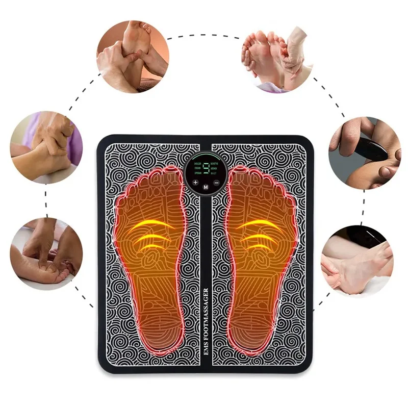 Hot Products Tens Massage Pad Feet Muscle Stimulator Massage Mat Electric Vibrating Ems Foot Massager