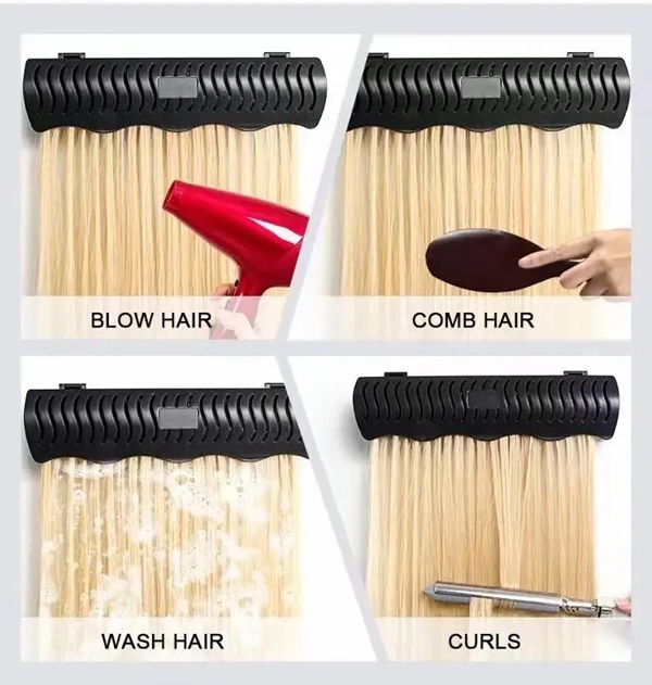Hair Extension Holder Hanger Professional Hair Styling Tool and Extension Caddy for Washing
