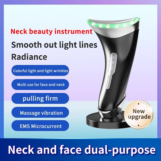 Markdown Sale China Face Neck Lifting Massager Vface Lifting Device Black Neck Facial Lifting Device

