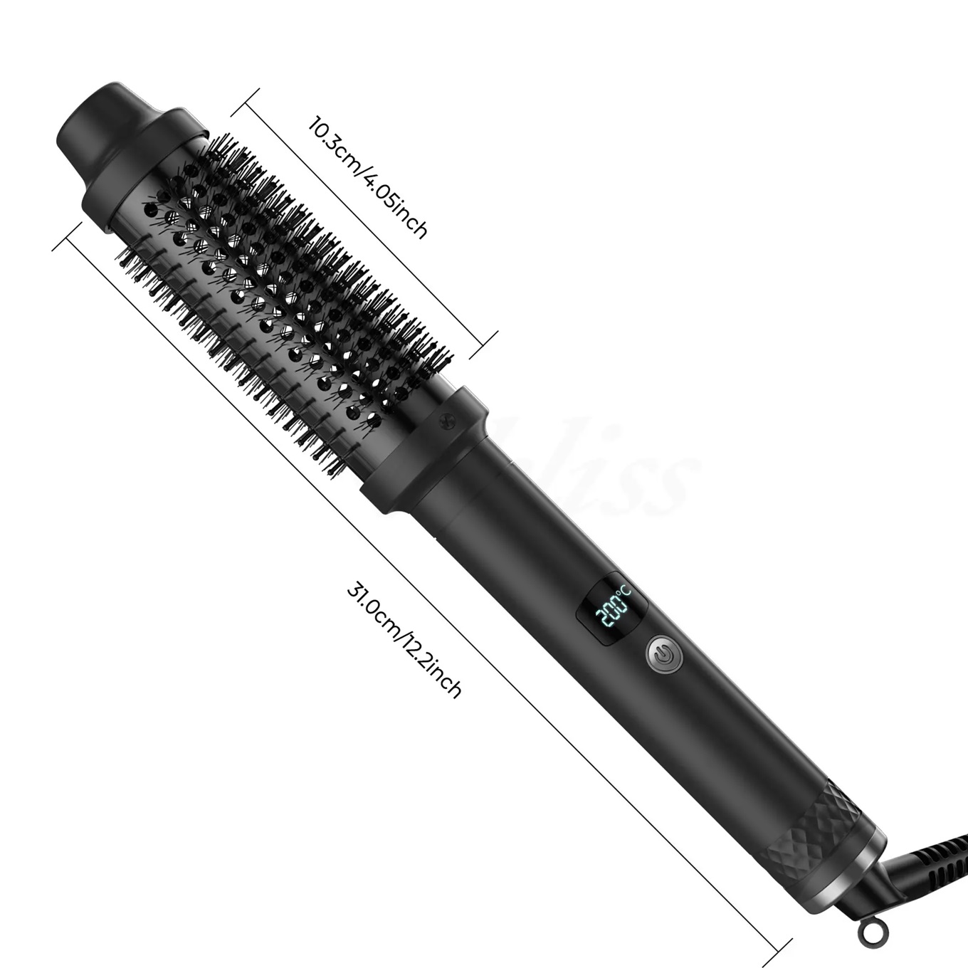 Thermal Brush 1.5 Inch Curling 3 in 1 Hot Brush Styler Hair Curler Ceramic Double PTC Fast Heat Brush
