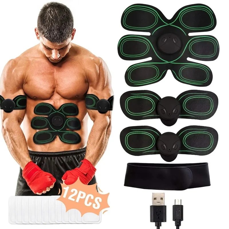 Electronic Abs Toning Training Belt Pulse Abdominal Stomach Machine Ab Fitness Workout Stimulator