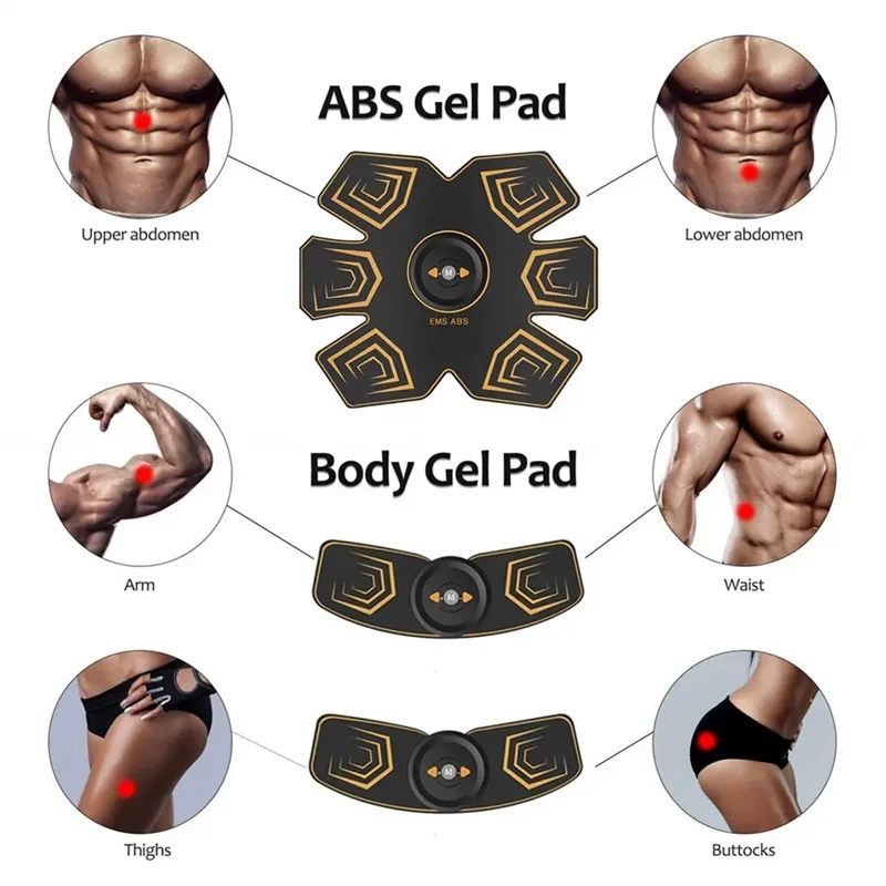 Electronic Abs Toning Training Belt Pulse Abdominal Stomach Machine Ab Fitness Workout Stimulator