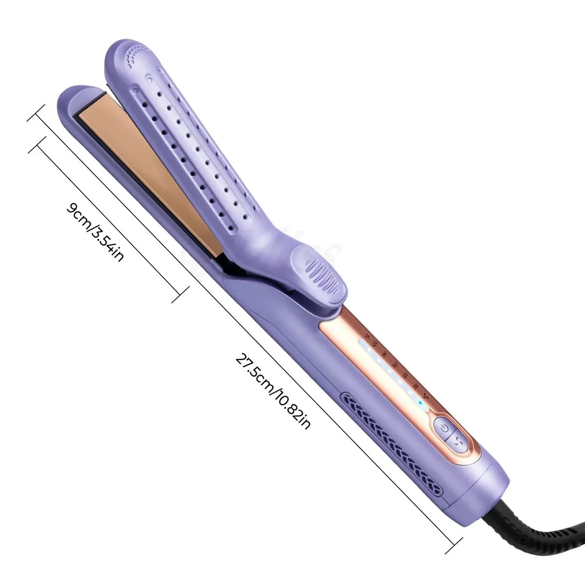 Airflow Cooling Air Vents Styler Professional 2 in 1 Curling Iron and Straightener With Ionic Airflow Ceramic Flat Iron
