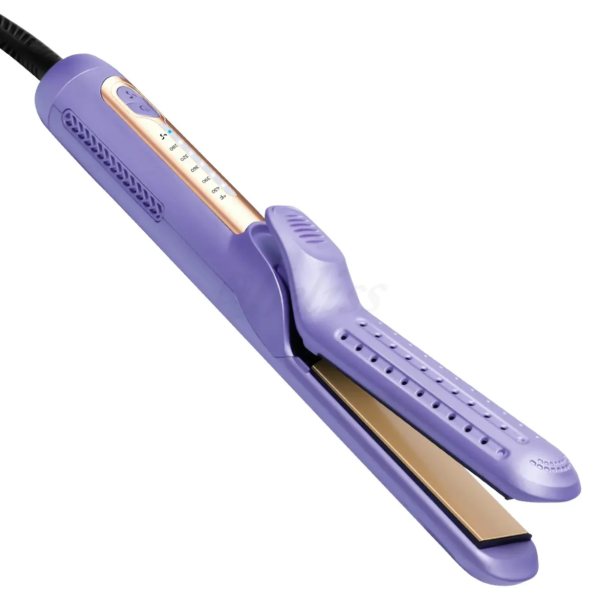 Airflow Cooling Air Vents Styler Professional 2 in 1 Curling Iron and Straightener With Ionic Airflow Ceramic Flat Iron
