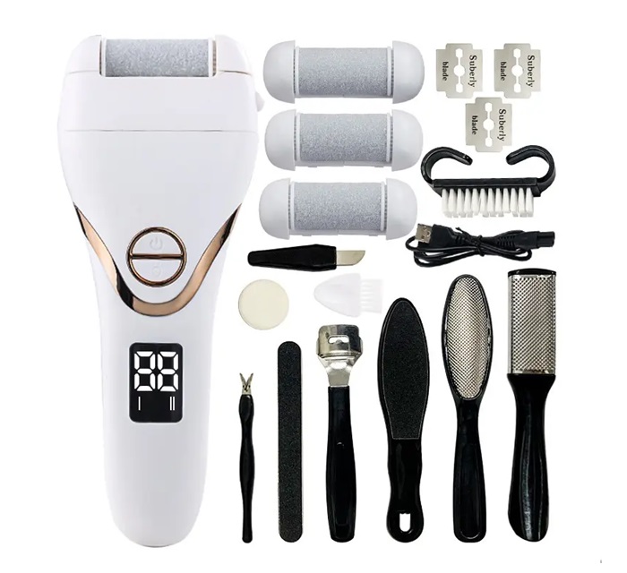 Electric Callus Remover Foot File Rechargeable Foot Scrubber Pedicure Kit Foot Grinder For Feet
