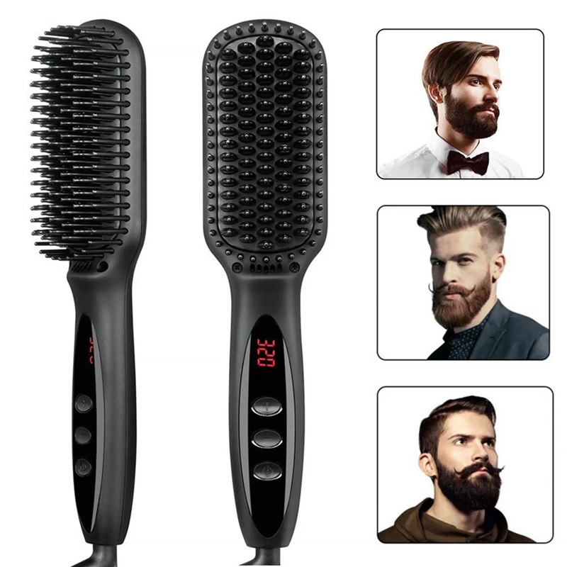 Electric Portable Hair Curler Styling Comb Straightening Soft Hot Straightening Multi-Functional Hair Straightener Hot Comb
