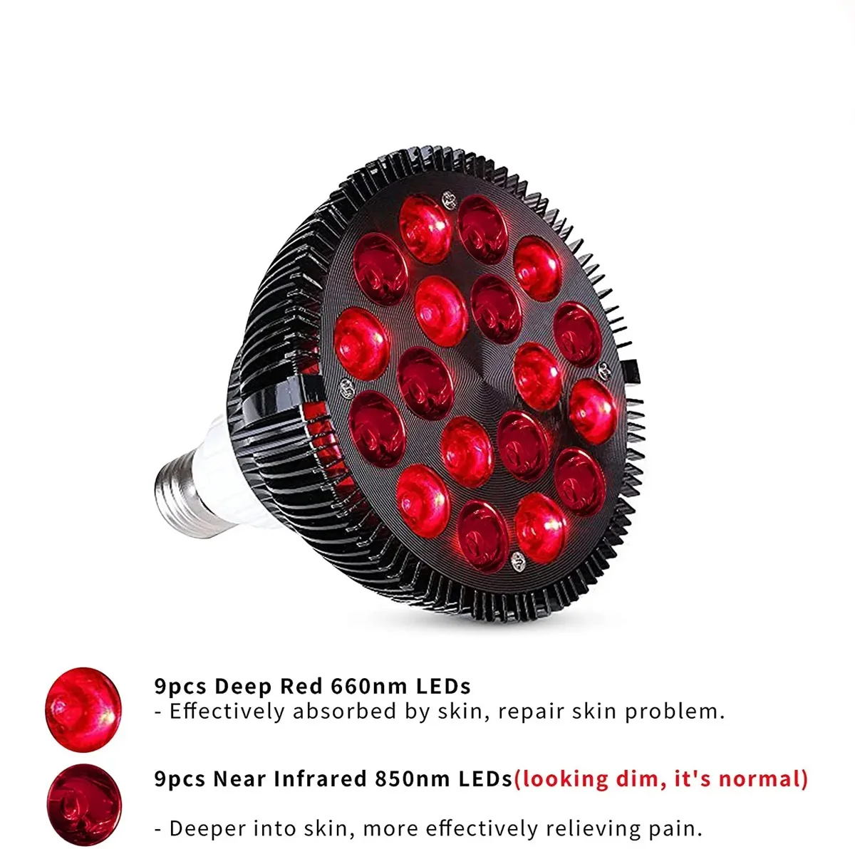High Efficiency Red Light 54W 660Nm 850Nm Par38 Led Infrared Lamp for Body Therapy