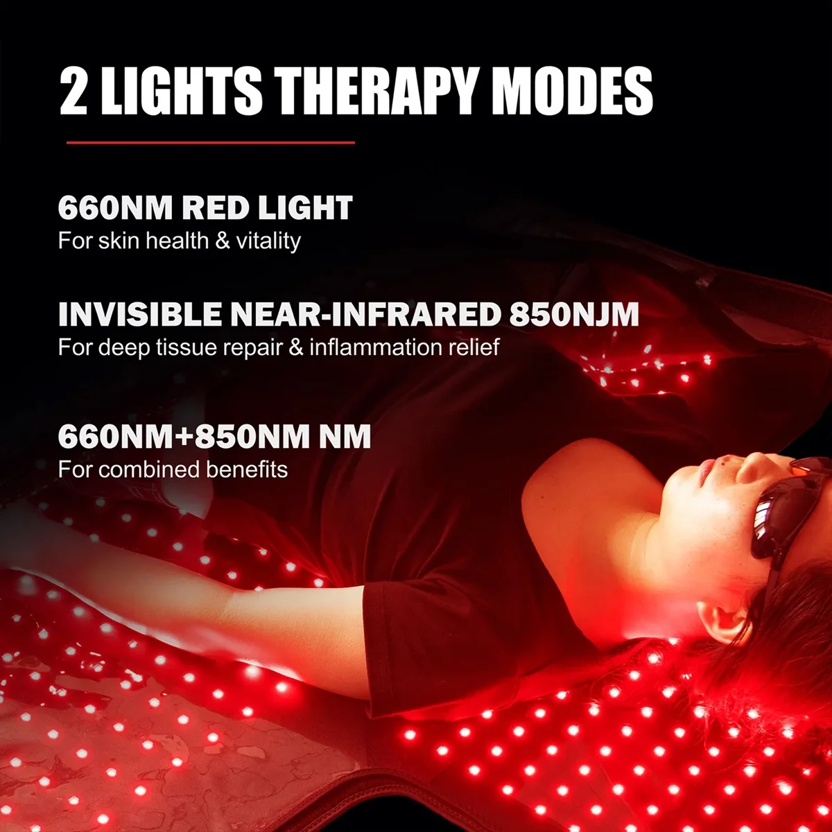 Large Size Length Home Full Body Sleeping Bag 660Nm 850Nm Red Infrared Led Red Light Bed