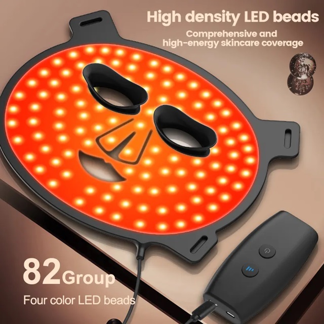 Photon Therapy Mask Infrared Red Light Skin Rejuvenation Anti-Wrinkle Brighten Led Facial Mask 7 Color Light Phototherapy Masks
