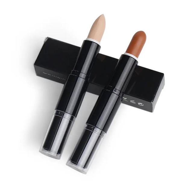 Wholesale Custom Dual Concealer Stick 3 Color No Label Full Coverage Makeup Concealer 5G Lip Gloss Private Label
