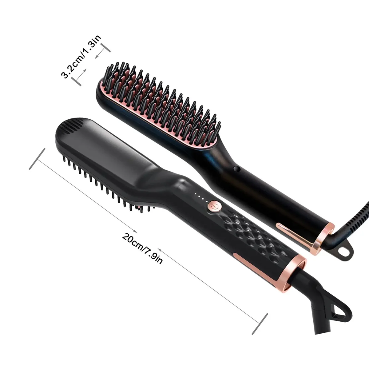Professional Curler Comb Fashion Fast Heating Ceramic Electric Hair Straightener Hair Brush Beard & Mustache Combs
