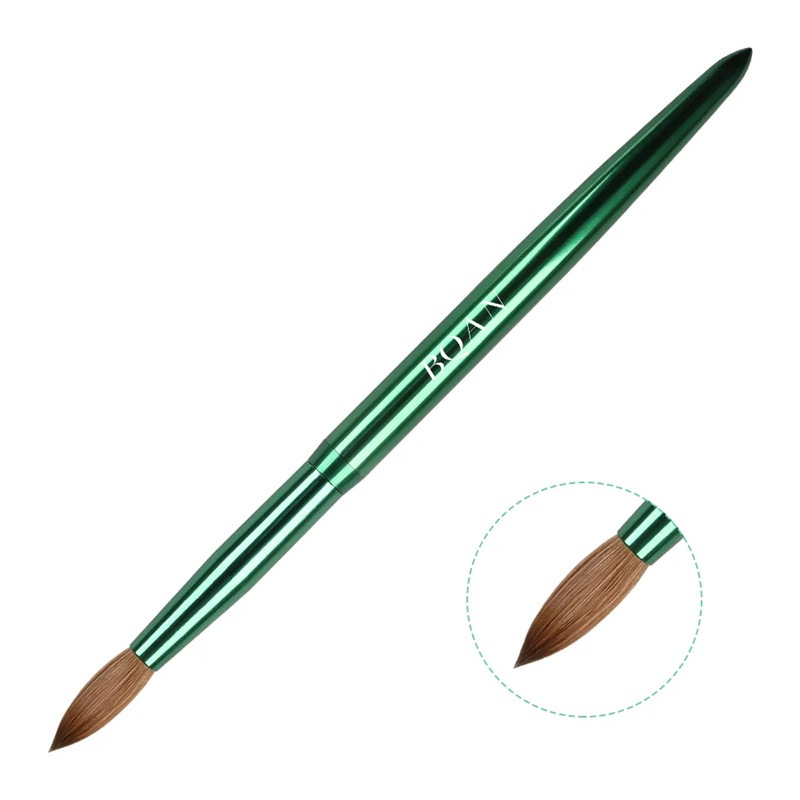 Nail Academy 100% Kolinsky Nail Acrylic Brush 16 Sable Hair Premium Black Metal Handle Nail Art Brushes for Manicure
