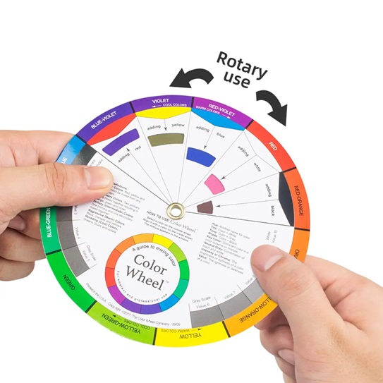 1Pcs 12 Color Tattoo Paper Card Wheel Chromatic Eyebrow Nails Professional Pigment
