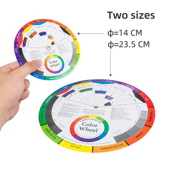 1Pcs 12 Color Tattoo Paper Card Wheel Chromatic Eyebrow Nails Professional Pigment

