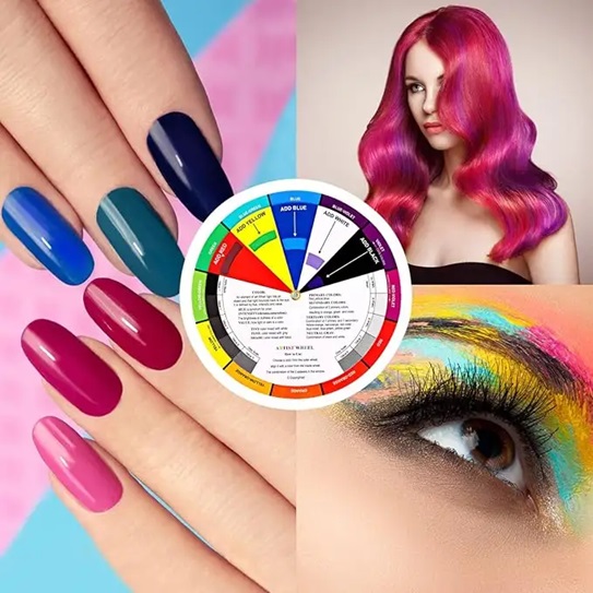 1Pcs 12 Color Tattoo Paper Card Wheel Chromatic Eyebrow Nails Professional Pigment