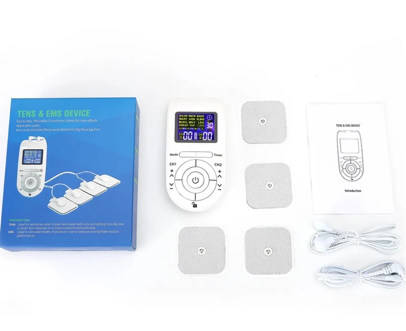 New Arrivals Tens EMS Therapy Device 12 Modes Massage Muscle Stimulator Rechargeable Electronic Pulse Tens Unit for Pain Relief