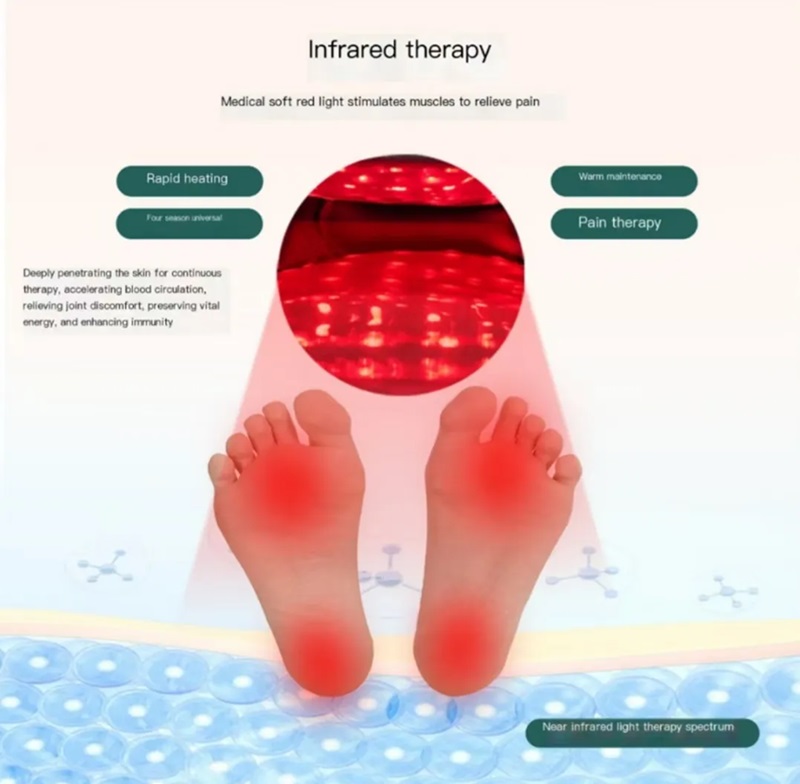 New Design 660Nm 850Nm Red Light Therapy Walking Slippers Near Infrared Light Therapy Shoes Red Light Health Slippers