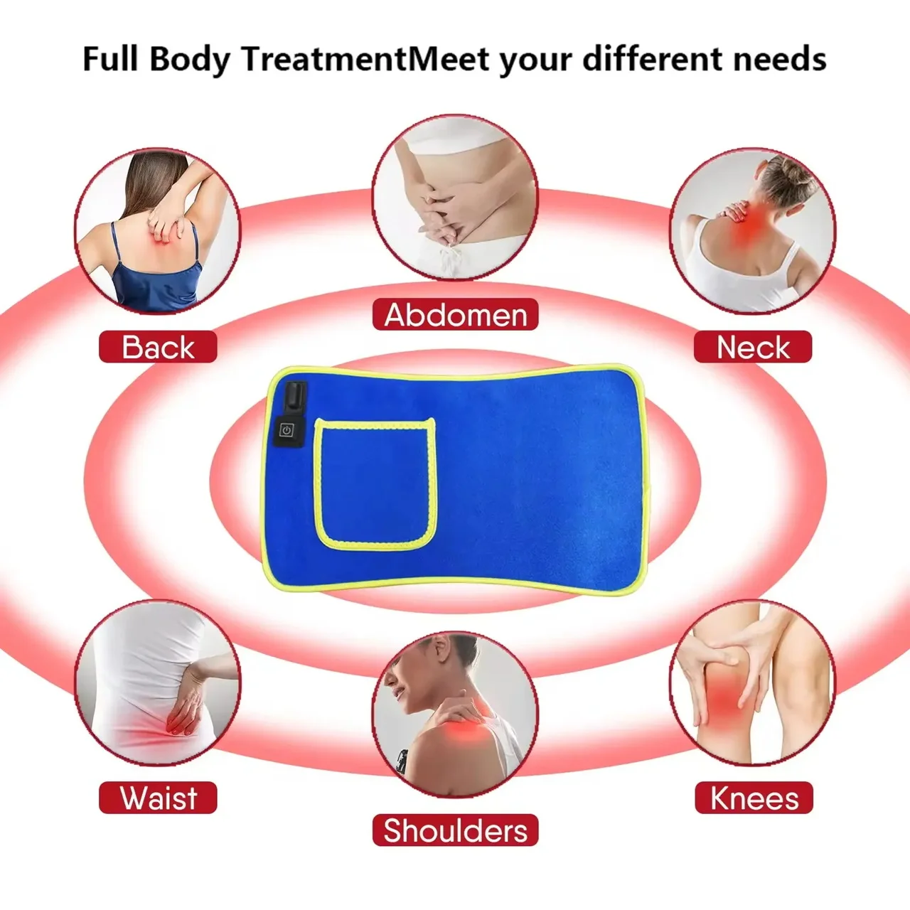 Red Light Therapy Belt Wearable Wrap Pain Relief Body Slimming Red Light Therapy 660Nm 850Nm Belt With Timer
