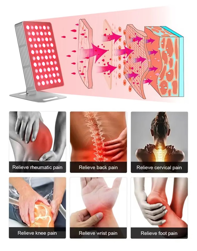 Home Use Anti-Aging 660nm 850nm Near Infrared Light Therapy Panel Physical Equipment 300W Red Light Therapy Lamp