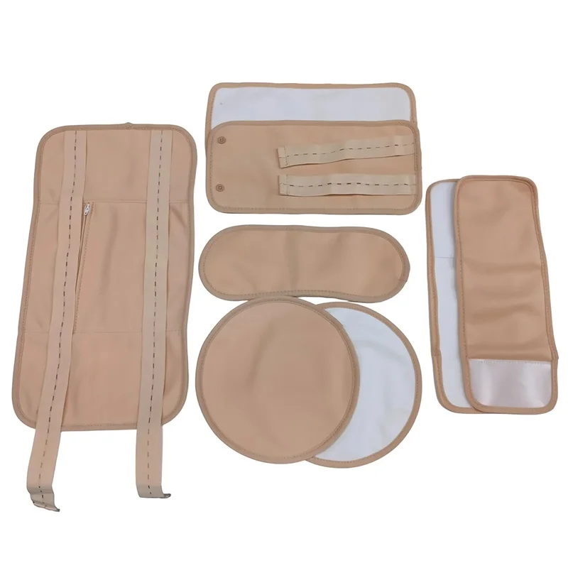 8Pcs Adjustable Castor Oil Compress Pad Kits Liver Detox Inflammation Reusable Organic Castor Oil Pack Wrap
