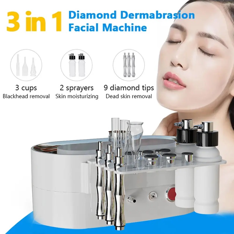 Skin Scrubber Suit Metal Mda Hidradermo Deep Cleaning Face Removal Blackhead Microdermabrasion Diamond Head Coating Beauty
