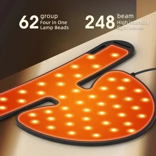 Infrared Red Light Therapy Silicone Female Neck Mask LED Photo Therapy Neck Mask Beauty Soft Silicone Neck Mask
