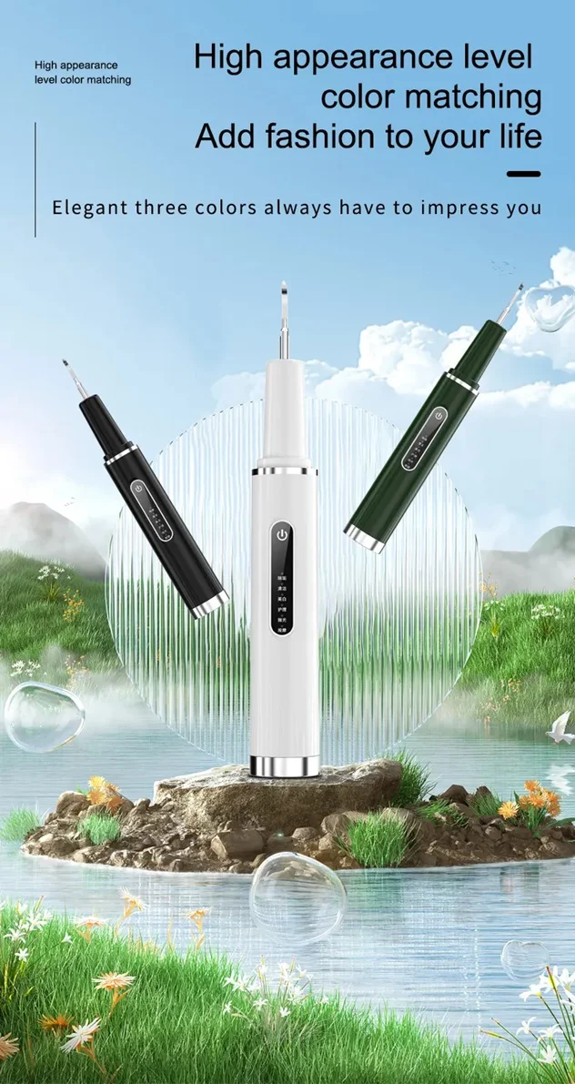 Portable Electric Rechargeable Tooth Cleaner Kit Dental Plaque Remover Tartar Remover Teeth Toothbrush Teeth Cleaning