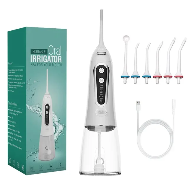 Portable 300ML Oral Irrigator Dental Care Smart Powerful Detachable Dental Floss Water Flosser for Teeth USB Rechargeable