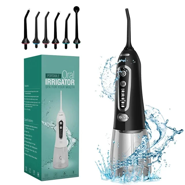 Portable 300ML Oral Irrigator Dental Care Smart Powerful Detachable Dental Floss Water Flosser for Teeth USB Rechargeable