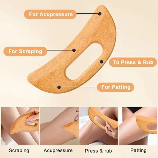Wooden Gua Sha Tool Scraping Board Massage Tool Slimming Guasha Massage Board Gua Sha Scraper Body Massage Therapy Tool
