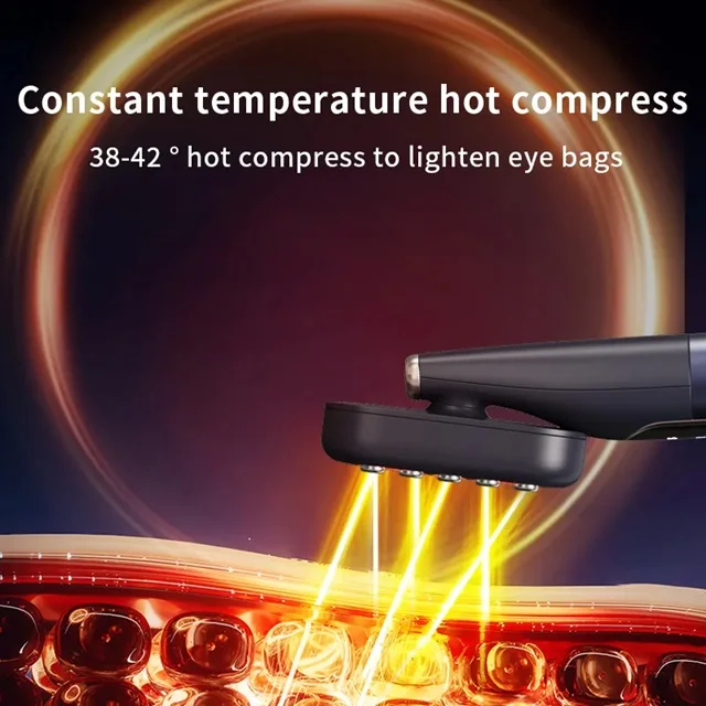 Eye Beauty Instrument With Vibration Heating and Red Led Light Eye Massage Equipment Wrinkle Remover Device